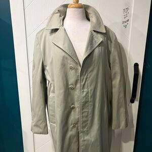 Croydon Vintage Trench Coat – Sage Green Water-Resistant Lined Coat/ classic